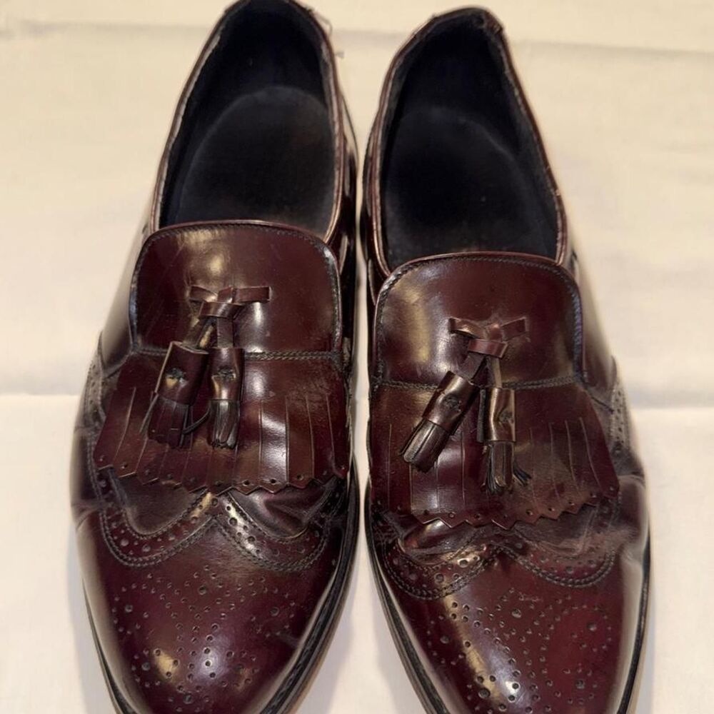 Unbranded Men's Burgundy and Brown Loafers